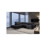 Canap dangle relax en cuir de buffle alessandro - noir angle droit