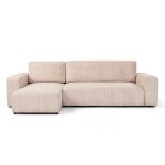 Canapé dangle réversible et convertible goya 244 cm tissu velours côtelé beige Canapé dangle réversible et convertible goya 244 cm tissu velours côtelé beige