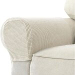 Canap� bras couvre protecteurs housses accoudoir antid�rapant 2 pi�ces beige
