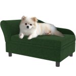 Canap� chien sur pied - pawhut - avec coffre de rangement - style moderne - coussin dassise amovible ...