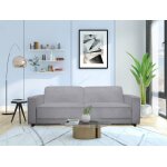 Allie canapé clic - clac 3 places en velours gris clair Allie canapé clic - clac 3 places en velours gris clair