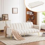 Canap� convertible 2 places canap� - lit pliable dossier et accoudoirs r�glables pour salon chambre tissu ...