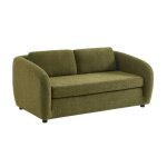 Canapé convertible 2 places tissu chenille kaki - l 170 x p 95 x h 76cm - twist Canapé convertible 2 places tissu chenille kaki - l 170 x p 95 x h 76cm - twist