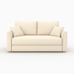 Canap� convertible 2 places en tissu textur� beige - olympe - rendez - vous d�co