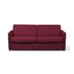 Canapé convertible express 3 places agathe en tissu - matelas épaisseur 13cm - bordeaux, dimensions du ... Canapé convertible express 3 places agathe en tissu - matelas épaisseur 13cm - bordeaux, dimensions du ...