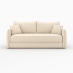 Canapé convertible 3 places en tissu effet lin blanc cassé - céleste - rendez - vous déco Canapé convertible 3 places en tissu effet lin blanc cassé - céleste - rendez - vous déco