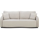 Canap� convertible bari 3 places - tissu beige - coffre de rangement - l215 x h89 x p100 cm