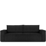 Canap convertible droit 3 places konsimo napi - coffre de rangementnoir