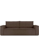 Canapé convertible droit 3 places konsimo napi - coffre de rangementmarron foncé Canapé convertible droit 3 places konsimo napi - coffre de rangementmarron foncé