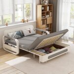 Canapé convertible avec fonction lit et rangement canapé - lit pour petits espaces et salons 128 cm Canapé convertible avec fonction lit et rangement canapé - lit pour petits espaces et salons 128 cm