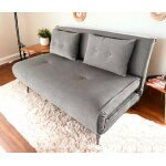 Canapé convertible - lisa - 2 / 3 places - gris - plusieurs coloris disponibles - dimensions 137x80x81 ... Canapé convertible - lisa - 2 / 3 places - gris - plusieurs coloris disponibles - dimensions 137x80x81 ...