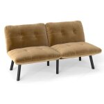 Canap� convertible canap� - lit 2 places marron moderne futon pliable fonction couchage peu encombrant ...