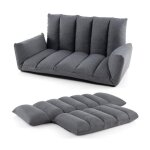Canap convertible - relax4life - dossier et accoudoirs rglables - fauteuil de sol pliable - coussin ...