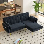 Canap� dangle canape 2 - 3 places adulte pliant r�glage triple du dossier avec coussins et rangement ...