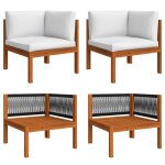 Canap� dangle - acacia - 2 pcs - coussins amovibles - ext�rieur - contemporain