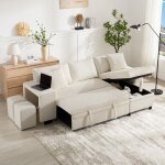 Canap dangle convertible 3 places en l avec charge usb canap avec fonction de litoreiller cadre latral ...