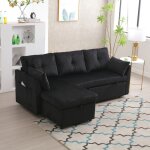 Canapé dangle convertible 3 places avec sièges de coffre canapé de style simple lit gigogne 206x130x66 ... Canapé dangle convertible 3 places avec sièges de coffre canapé de style simple lit gigogne 206x130x66 ...
