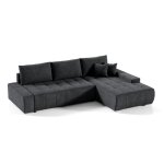 Canapé dangle convertible droit 4 places avec coffre jonas gris anthracite Canapé dangle convertible droit 4 places avec coffre jonas gris anthracite