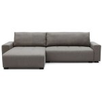 Canap� dangle convertible �l�gant malone tissu gris taupe