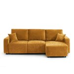 Canap� dangle convertible et r�versible livio 4 places tissu jaune