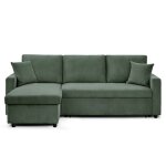 Canap� dangle convertible rico velours c�tel� vert