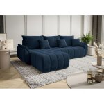 Canap dangle convertible - romuldi - en velours bleu marine - ct gauche