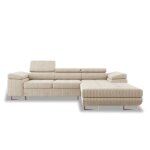 Canap� dangle droit convertible alphonso velours c�tel� beige