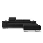 Canap� dangle droit convertible alphonso velours c�tel� noir