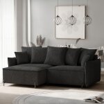 Canap� dangle droit marco - 3 places - canape convertible avec coffre - tissu agr�able au toucher - anthracite ...