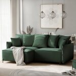 Canap� dangle gauche marco - 3 places - canape convertible avec coffre - tissu avec reflets subtils - ...