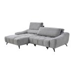 Canap� dangle gauche relax avec assise coulissante en tissu gris elosia