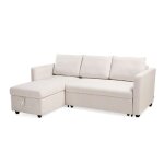 Canap� dangle r�versible 3p convertible tissu beige ? wilson meubletmoi