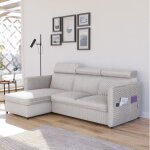 Canap dangle rversible beni - 3 places - canape convertible avec ttires - tissu velours cotel - ...