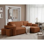 Canap� dangle r�versible avec repose - pieds paris - 4 places - canape convertible avec coffre - tissu ...