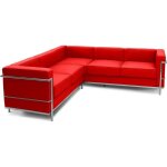 Canapé dangle squar (5 places) - cuir premium rouge Canapé dangle squar (5 places) - cuir premium rouge