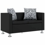 R�duction - canap� � deux places / 2 personnes - canap� double pour salon / bureau - cuir synth�tique ...