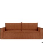 Canap� droit convertible 3 places konsimo napi - coffre de rangementrouge