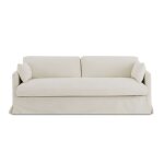 Canap� droit fixe d�houssable jatoba 3 places tissu beige