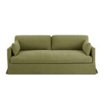 Canap� droit fixe d�houssable jatoba 3 places tissu vert
