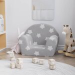 Canap� pour enfants gris clair avec �toiles peluche douce
