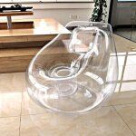 Canap gonflable transparent - amoune - pour extrieur - design - blanc