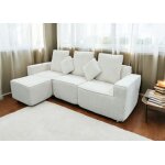 Canap innovant en mousse roule ? modulable 4 places - beige