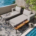 Canap� de jardin 2 places - kodise - mod�le standard - imperm�able - tissu polyester - convertible en ...