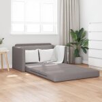 Canap� - lit 2 en 1 loveseat 2 places taupe 124x71x78 cm en tissu - style scandinave