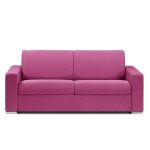 Canap� lit 2 - 3 places dreamer convertible express 120cm matelas 16 cm tissu tweed luna rose