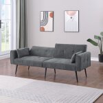Canap� - lit 2 places convertible dossier r�glable - futon design pour salon chambre bureau et petits ...