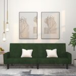 Canap� - lit � 2 places - canap� convertible vert fonc� velours 267646