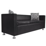 Canap� lit - helloshop26 - 3 places - cuir synth�tique - convertible - design contemporain