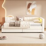 Canapé - lit 90x200 cm avec rangement et deux tiroirs lit simple led avec usb + type c lit 1 personne ... Canapé - lit 90x200 cm avec rangement et deux tiroirs lit simple led avec usb + type c lit 1 personne ...