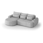 Canapé - lit d?angle gauche olivio gris ? tissu résistant et fonction de couchage pratique. Canapé - lit d?angle gauche olivio gris ? tissu résistant et fonction de couchage pratique.